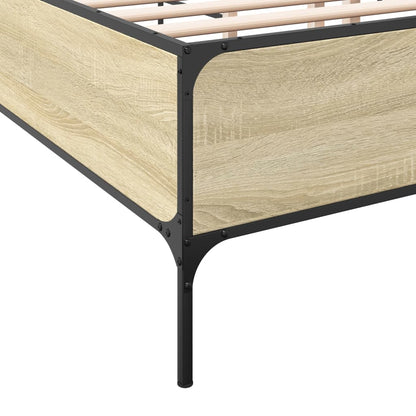 Bed Frame without Mattress Sonoma Oak 180x200 cm Super King