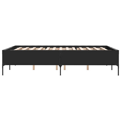 Bed Frame without Mattress Black 140x200 cm