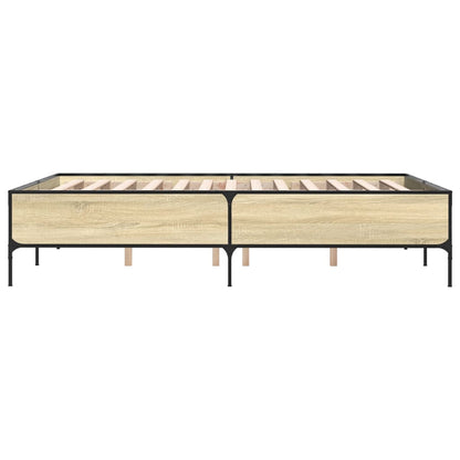 Bed Frame without Mattress Sonoma Oak 140x200 cm