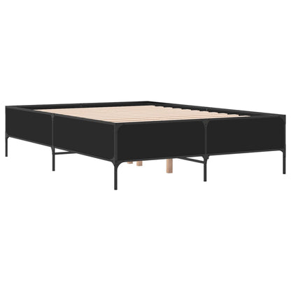 Bed Frame without Mattress Black 135x190 cm Double