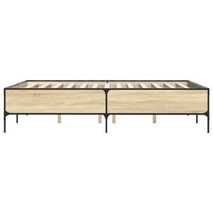 Bed Frame without Mattress Sonoma Oak 135x190 cm Double