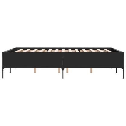 Bed Frame without Mattress Black 120x190 cm Small Double