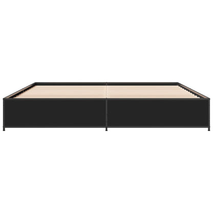 Bed Frame without Mattress Black 160x200 cm