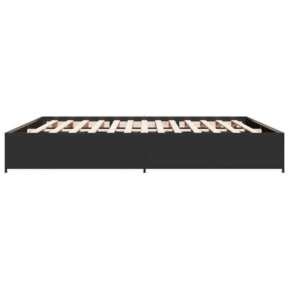 Bed Frame without Mattress Black 160x200 cm