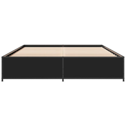 Bed Frame without Mattress Black 150x200 cm King Size