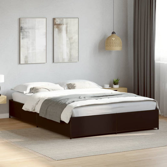 Bed Frame without Mattress Black 140x200 cm