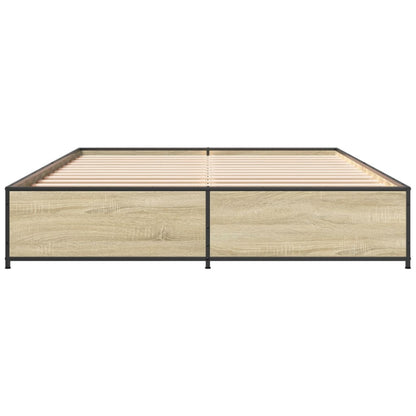 Bed Frame without Mattress Sonoma Oak 120x200 cm