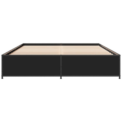 Bed Frame without Mattress Black 140x190 cm