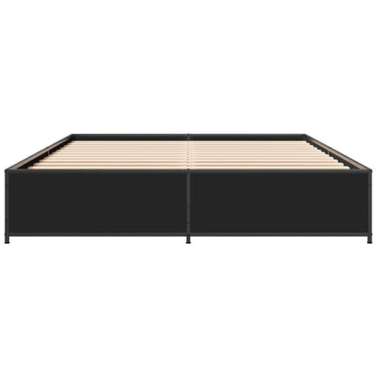 Bed Frame without Mattress Black 135x190 cm Double