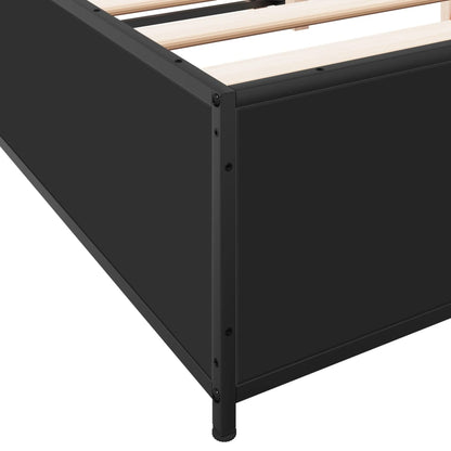 Bed Frame without Mattress Black 135x190 cm Double