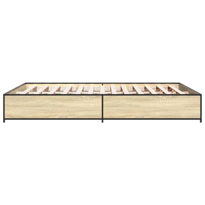 Bed Frame without Mattress Sonoma Oak 120x190 cm Small Double