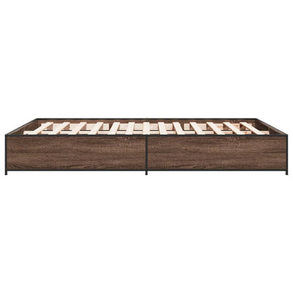 Bed Frame without Mattress Brown Oak 120x190 cm Small Double