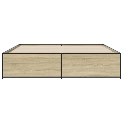 Bed Frame without Mattress Sonoma Oak 200x200 cm