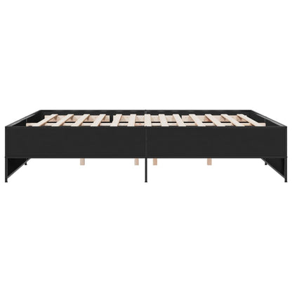 Bed Frame without Mattress Black 180x200 cm Super King