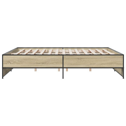 Bed Frame without Mattress Sonoma Oak 180x200 cm Super King