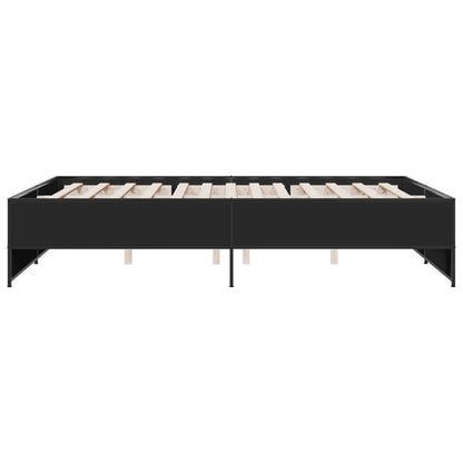 Bed Frame without Mattress Black 160x200 cm