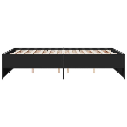 Bed Frame without Mattress Black 140x190 cm