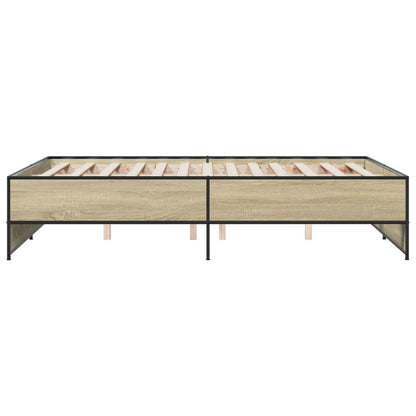 Bed Frame without Mattress Sonoma Oak 140x190 cm