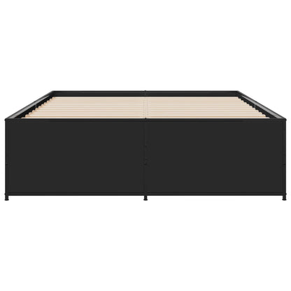 Bed Frame without Mattress Black 135x190 cm Double