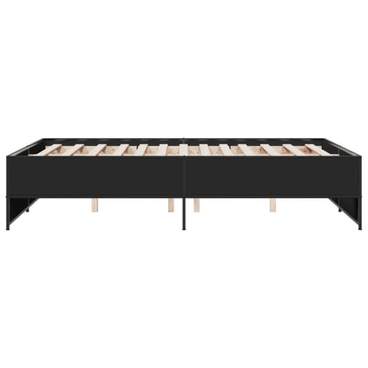 Bed Frame without Mattress Black 135x190 cm Double