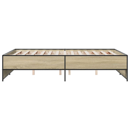 Bed Frame without Mattress Sonoma Oak 135x190 cm Double