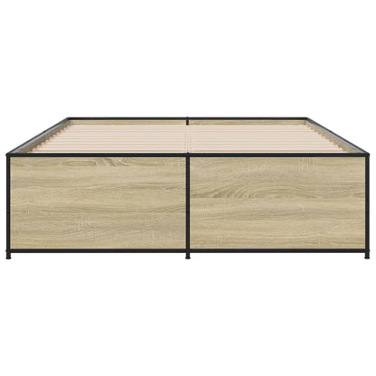 Bed Frame without Mattress Sonoma Oak 120x190 cm Small Double
