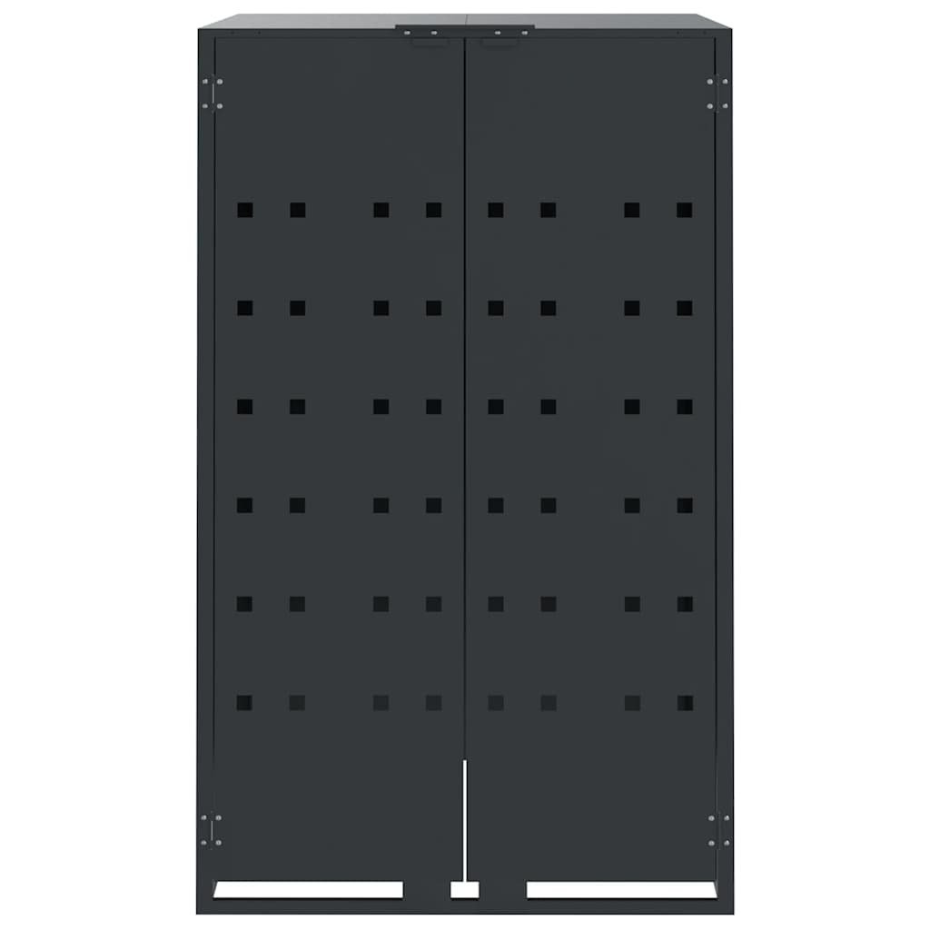 Wheelie Bin Storage for 5 Bins Anthracite 345x79x117 cm Steel