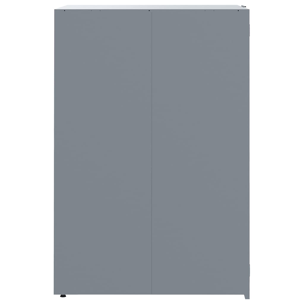 Wheelie Bin Storage for 6 Bins Grey 414x79x117 cm Steel