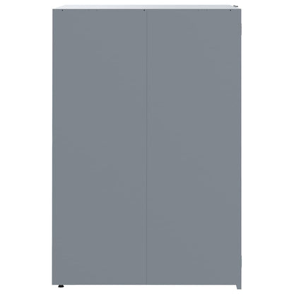 Wheelie Bin Storage for 6 Bins Grey 414x79x117 cm Steel
