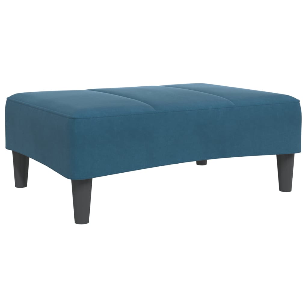 Footstool Blue 77x55x31 cm Velvet