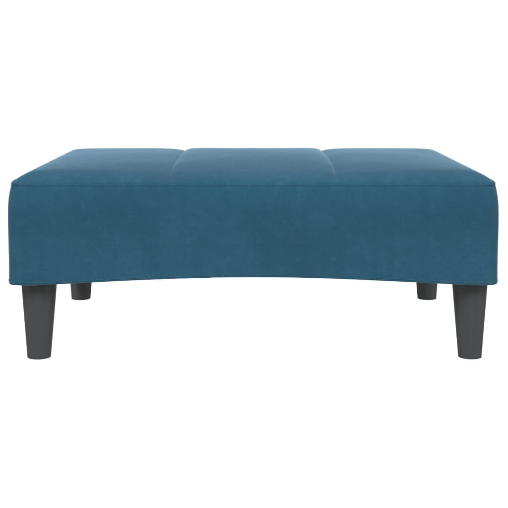 Footstool Blue 77x55x31 cm Velvet
