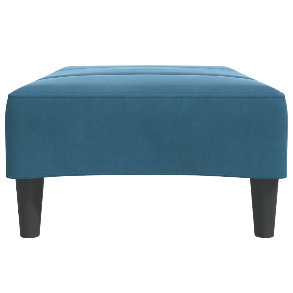 Footstool Blue 77x55x31 cm Velvet