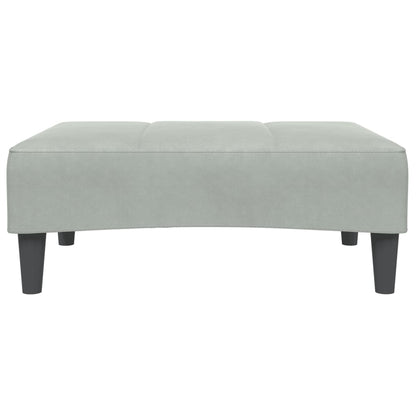 Footstool Light Grey 77x55x31 cm Velvet