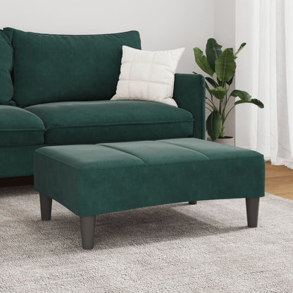 Footstool Dark Green 77x55x31 cm Velvet