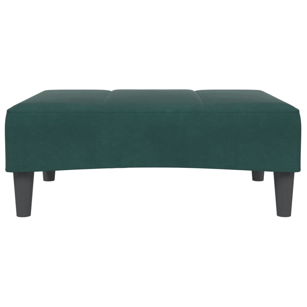 Footstool Dark Green 77x55x31 cm Velvet