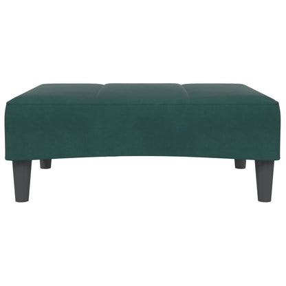 Footstool Dark Green 77x55x31 cm Velvet