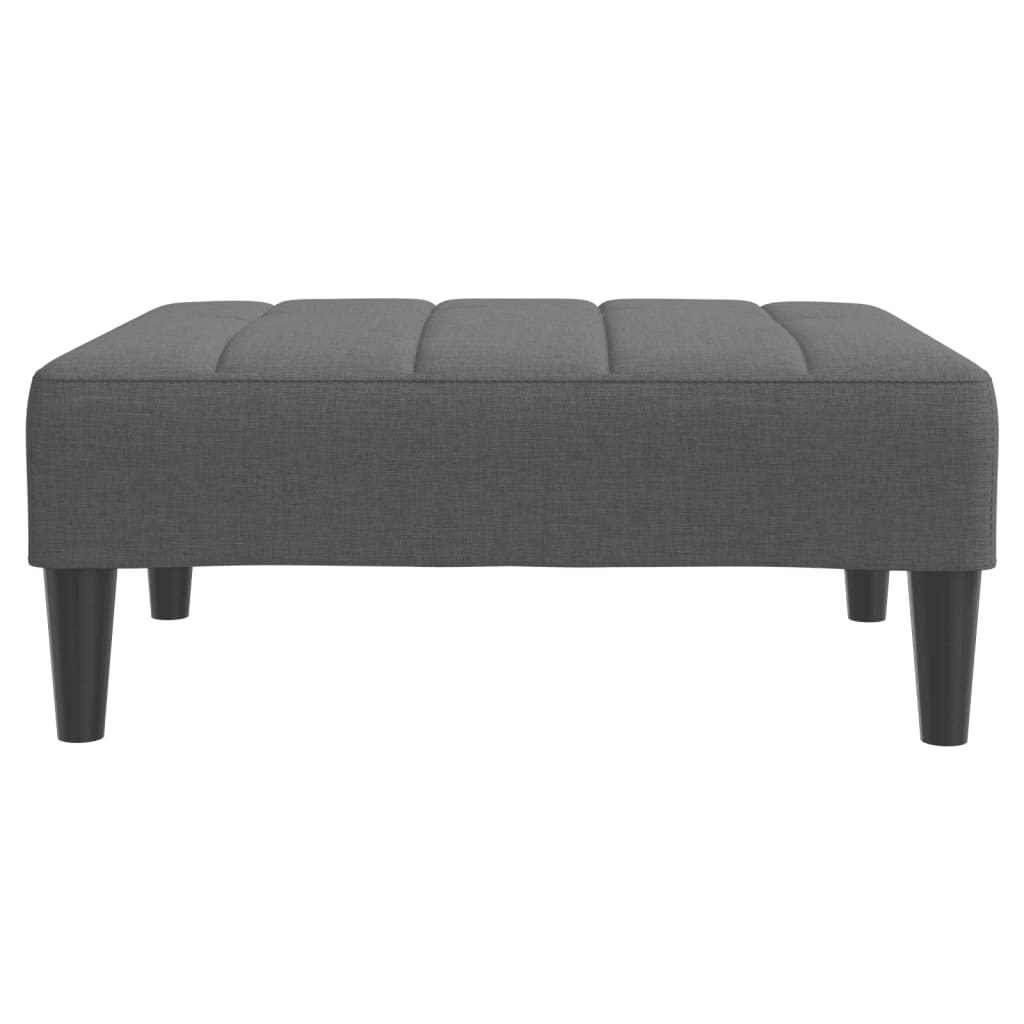 Footstool Dark Grey 77x55x31 cm Fabric