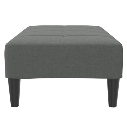 Footstool Dark Grey 77x55x31 cm Fabric