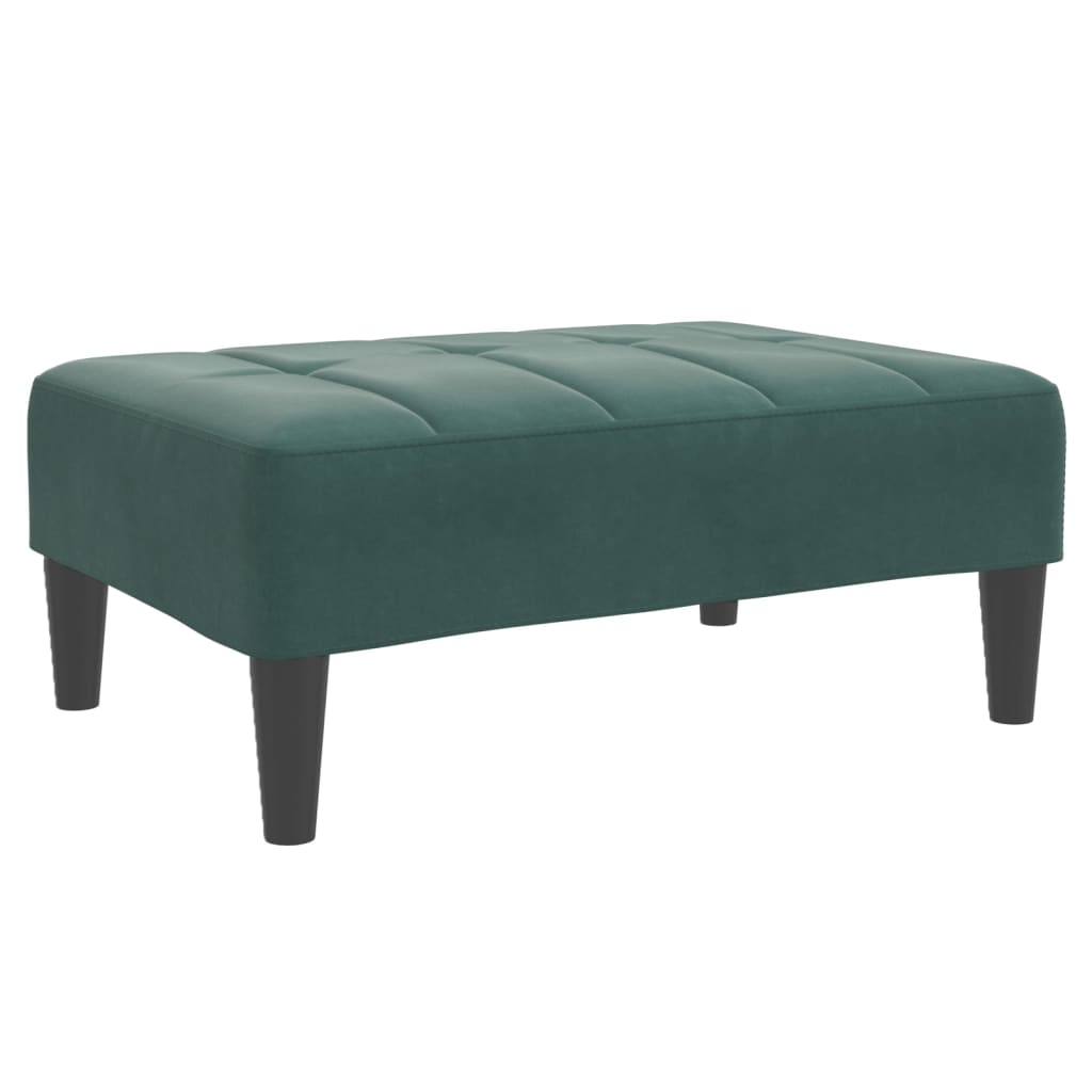 Footstool Dark Green 77x55x31 cm Velvet