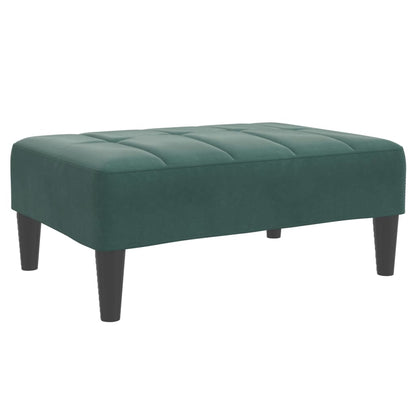 Footstool Dark Green 77x55x31 cm Velvet
