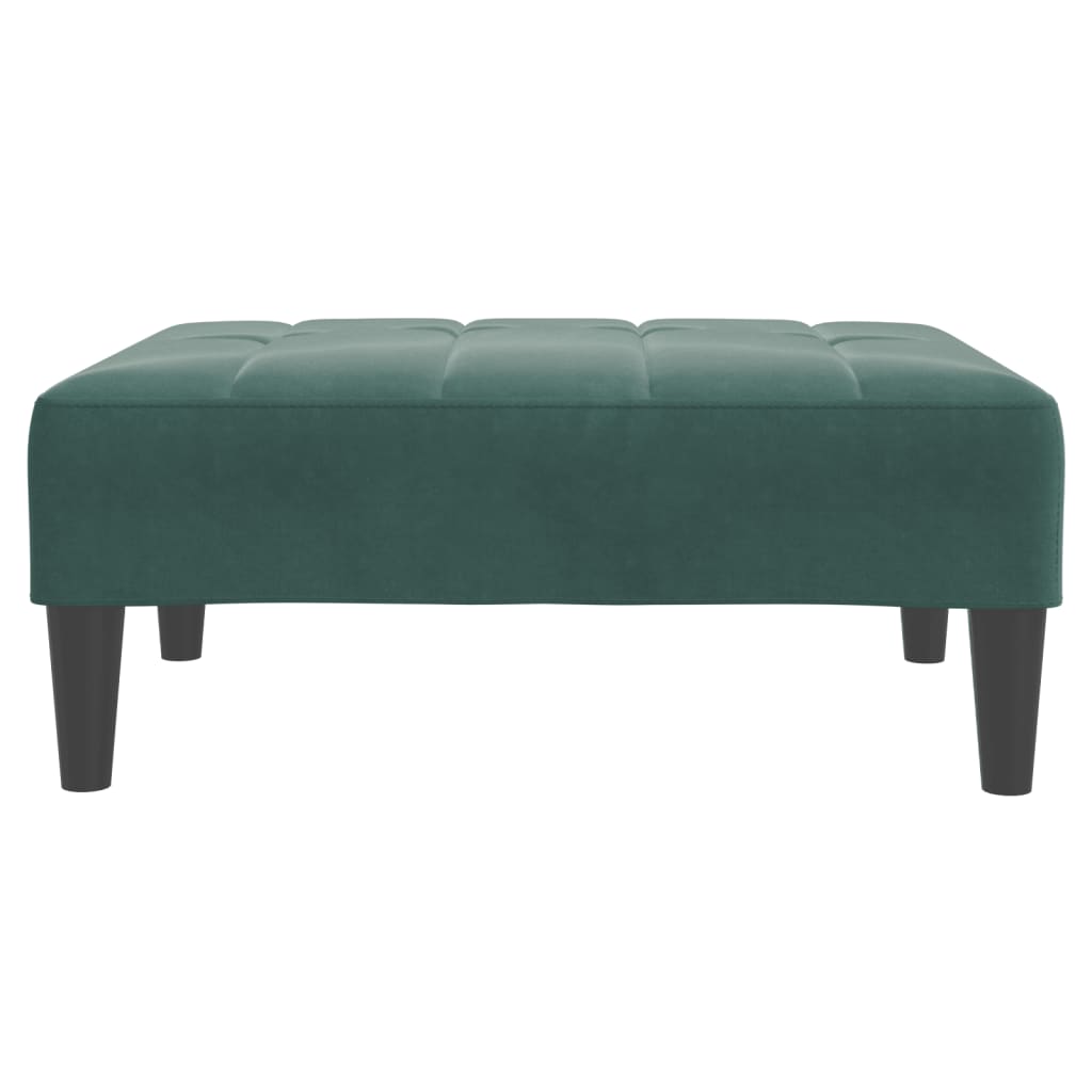 Footstool Dark Green 77x55x31 cm Velvet