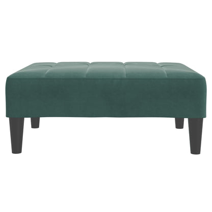 Footstool Dark Green 77x55x31 cm Velvet