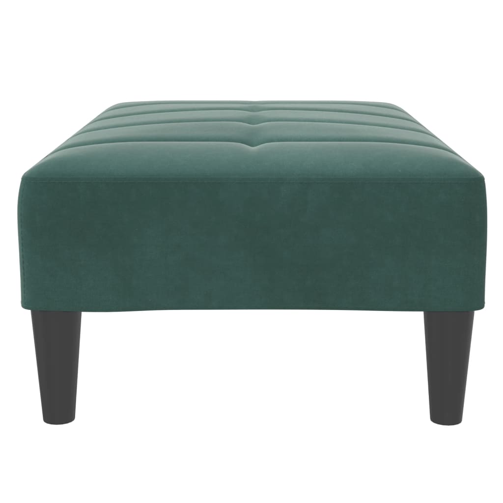 Footstool Dark Green 77x55x31 cm Velvet