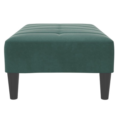 Footstool Dark Green 77x55x31 cm Velvet