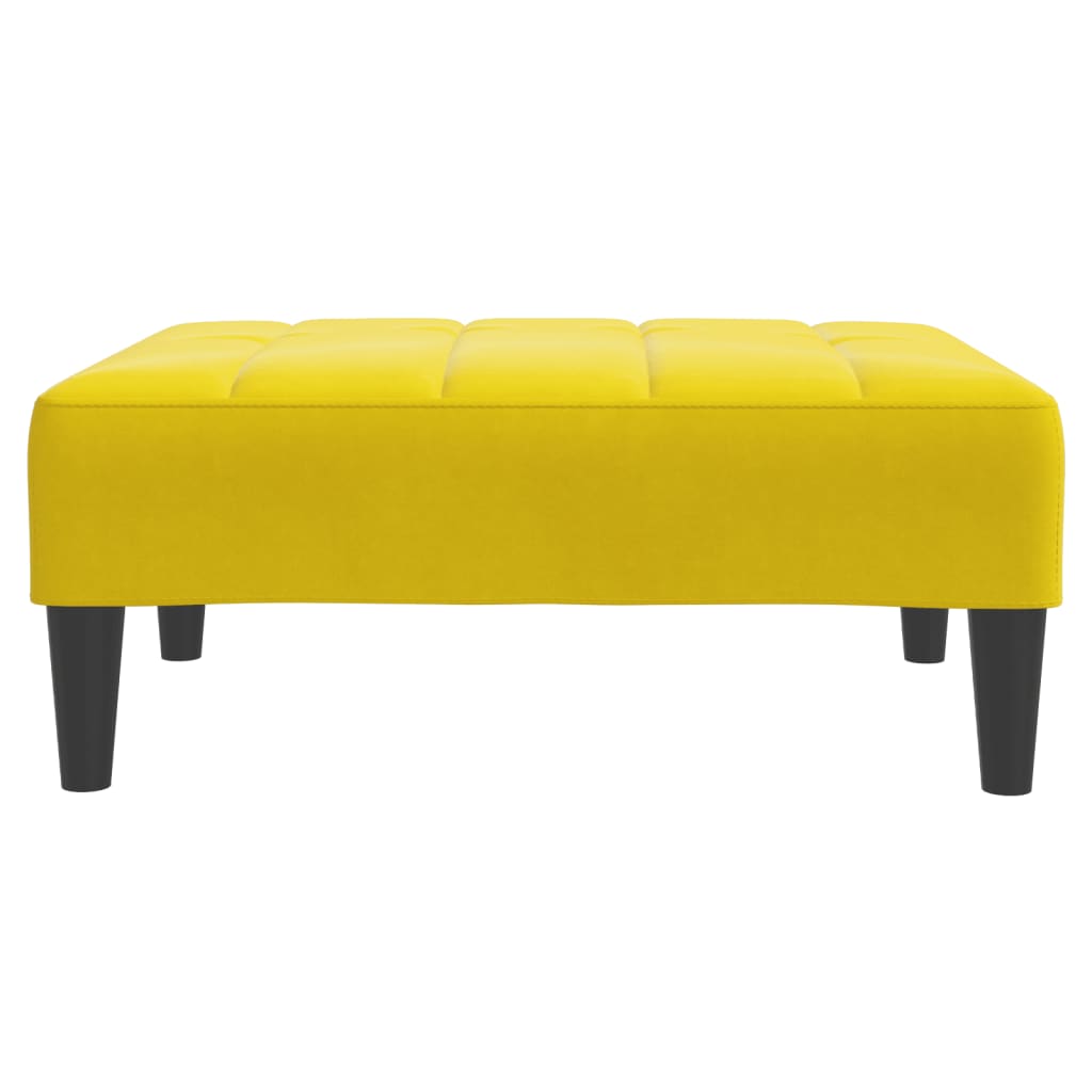Footstool Yellow 77x55x31 cm Velvet