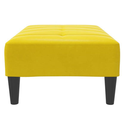 Footstool Yellow 77x55x31 cm Velvet