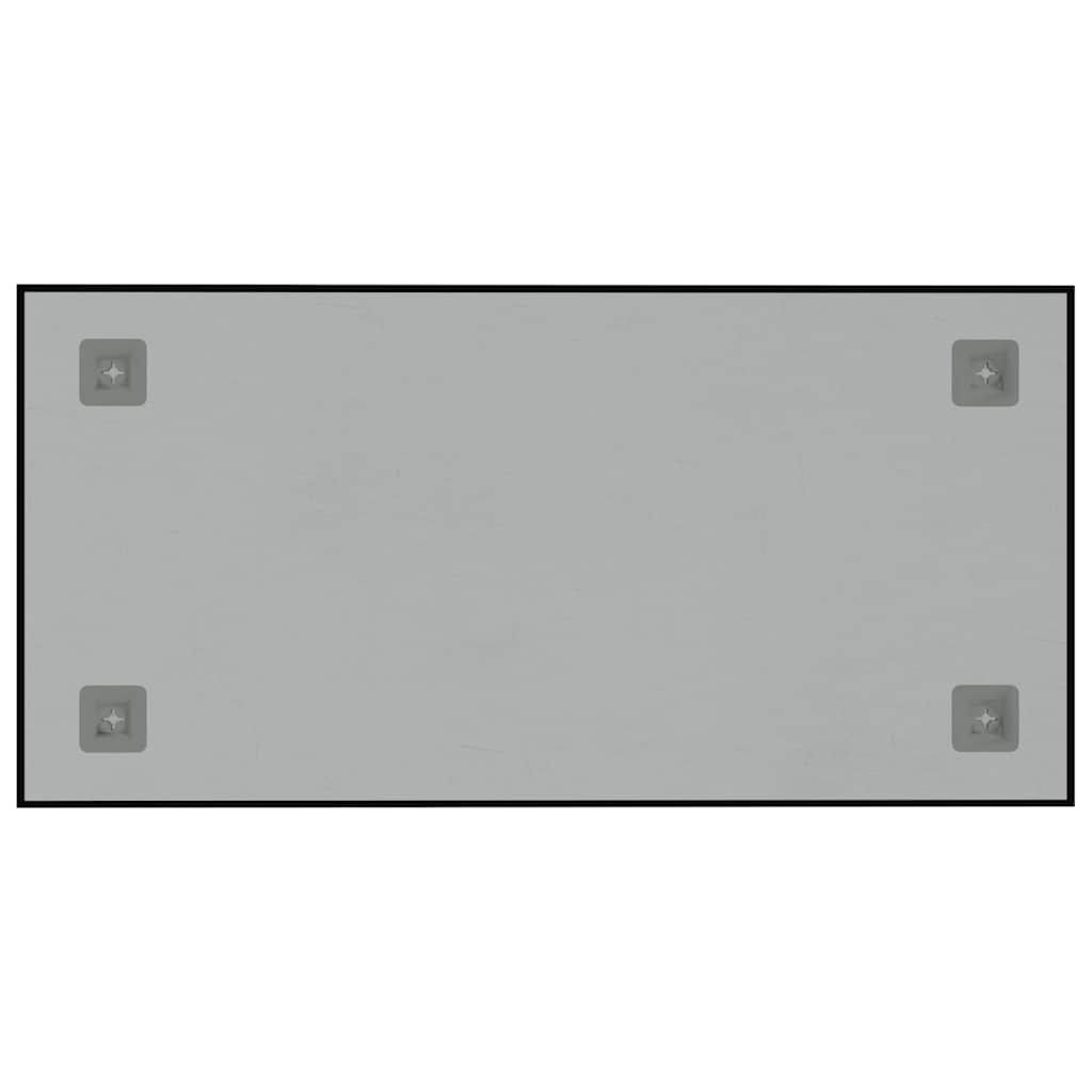 Wall-mounted Magnetic Board Black 60x30 cm Tempered Glass