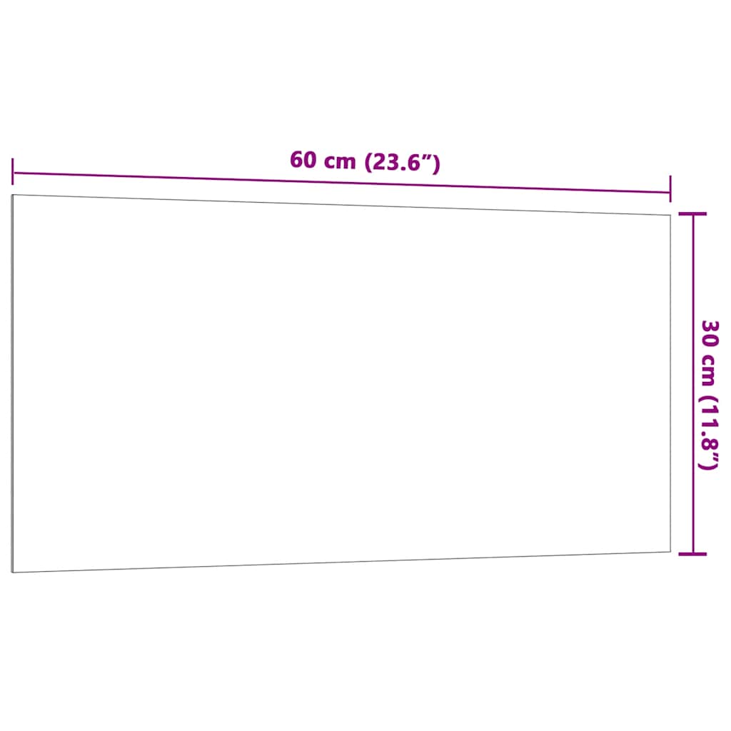 Wall-mounted Magnetic Board Black 60x30 cm Tempered Glass