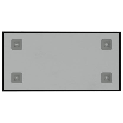 Wall-mounted Magnetic Board Black 40x20 cm Tempered Glass