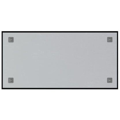 Wall-mounted Magnetic Board Black 80x40 cm Tempered Glass